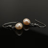 Freshwater pearl earrings - Teardrop white
