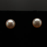 Freshwater pearl stud earrings - Powder
