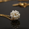 Freshwater pearl necklace (Gold,Chain) - White pearl
