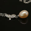 Freshwater pearl pendant - Silver chain white