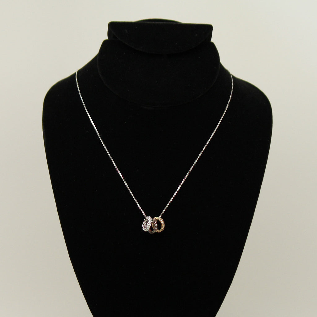 Tricolor silver necklace - Royal trinity
