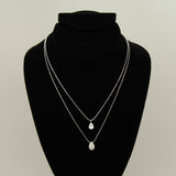 Synthetic diamond Rain and Droplet pendant necklace