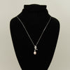Freshwater pearl pendant - Pink silver chain
