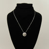 Synthetic diamond Lucky Clover pendant necklace