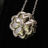 Synthetic diamond Lucky Clover pendant necklace
