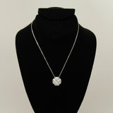Synthetic diamond Lucky Clover pendant necklace