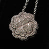 Synthetic diamond Lucky Clover pendant necklace