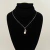 Freshwater pearl pendant external star - Silver chain