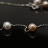 Freshwater pearl pendant - Silver chain