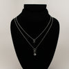 Synthetic diamond Snowflake pendant necklace - Silver