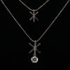 Synthetic diamond Snowflake pendant necklace - Silver