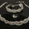Synthetic diamond - 2 piece jewelry set (Bracelet and ring)