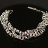 Synthetic diamond - 2 piece jewelry set (Bracelet and ring)