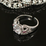 Synthetic diamond - 2 piece jewelry set (Bracelet and ring)