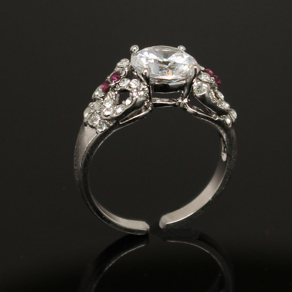 Synthetic diamond - 2 piece jewelry set (Bracelet and ring)