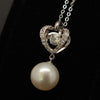 Freshwater pearl necklace and earrings set - Eternal Love