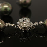 Synthetic pearl necklace and earring set - Green