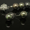 Synthetic pearl necklace and earring set - Green