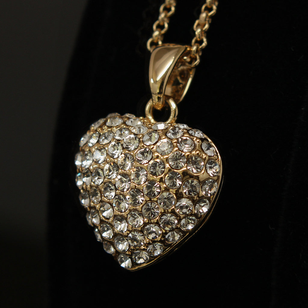 Synthetic diamond - 6 piece jewelry set (Necklace, earring and bracelet) - Gold Chain