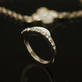 Synthetic diamond - 6 piece jewelry set (Necklace, earring and bracelet) - Gold Chain