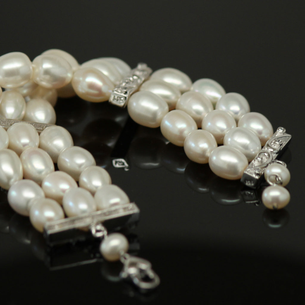 Freshwater pearl bracelet (White) 2