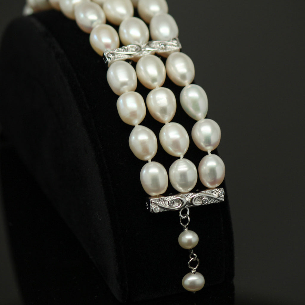 Freshwater pearl bracelet (White) 2