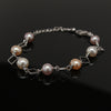 Freshwater pearl bracelet 1 (White, Pink, Purple)