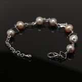 Freshwater pearl bracelet 1 (White, Pink, Purple)