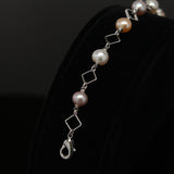 Freshwater pearl bracelet 1 (White, Pink, Purple)