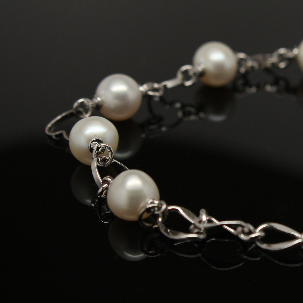 Freshwater pearl bracelet (White)