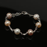 Freshwater pearl bracelet 2 (White, Pink, Purple)